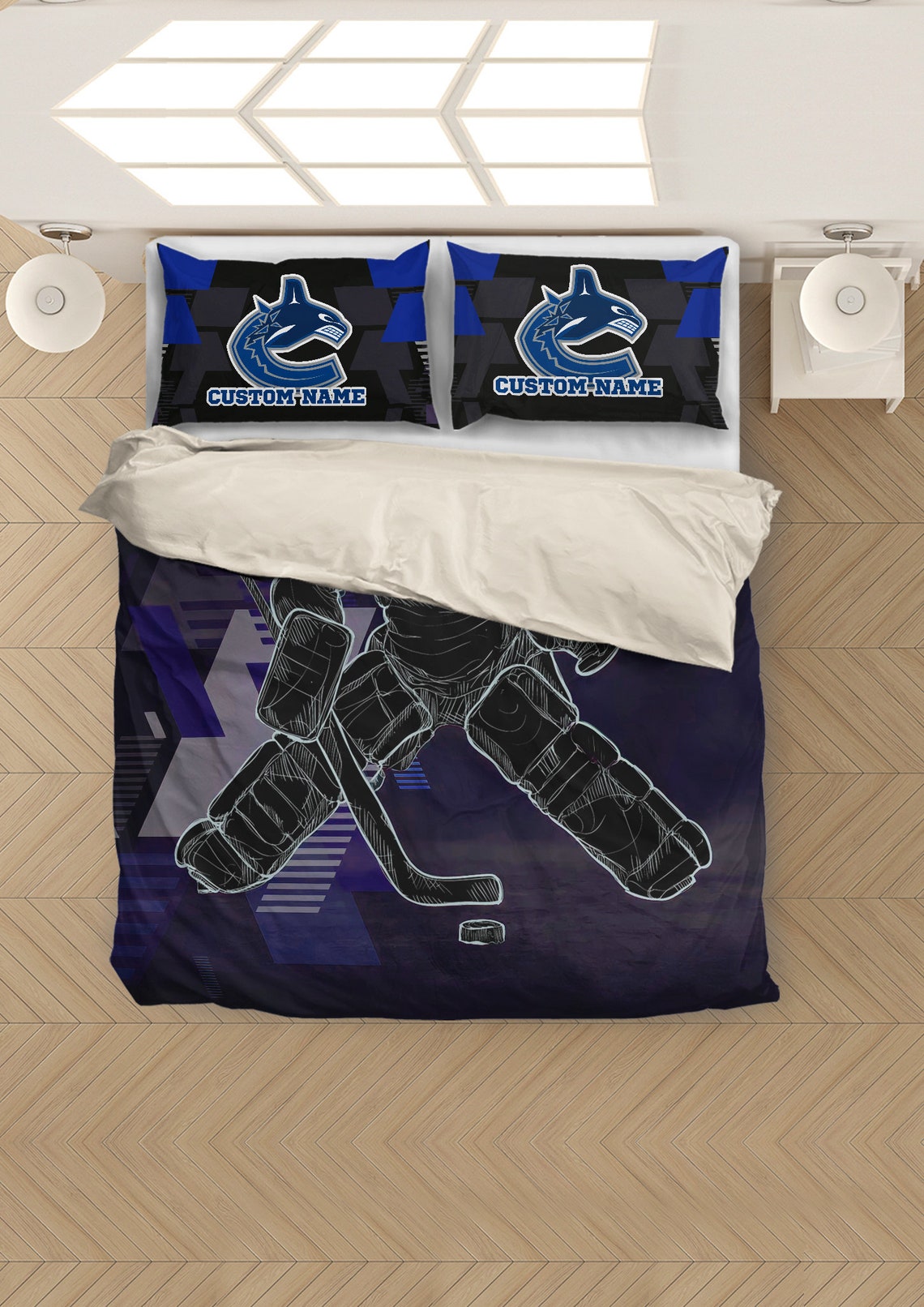 Customize Vancouver Canucks bedding set NHL Vancouver Canucks Etsy