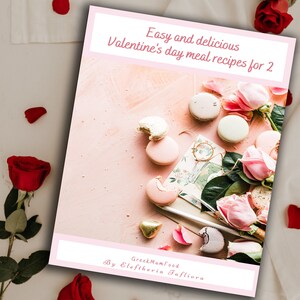 Digitales Kochbuch &#39;Einfache und leckere Valentinstagsgerichte für 2&#39;, Sofort Download PDF E-Book, Personalisiertes Geschenk Kochbuch