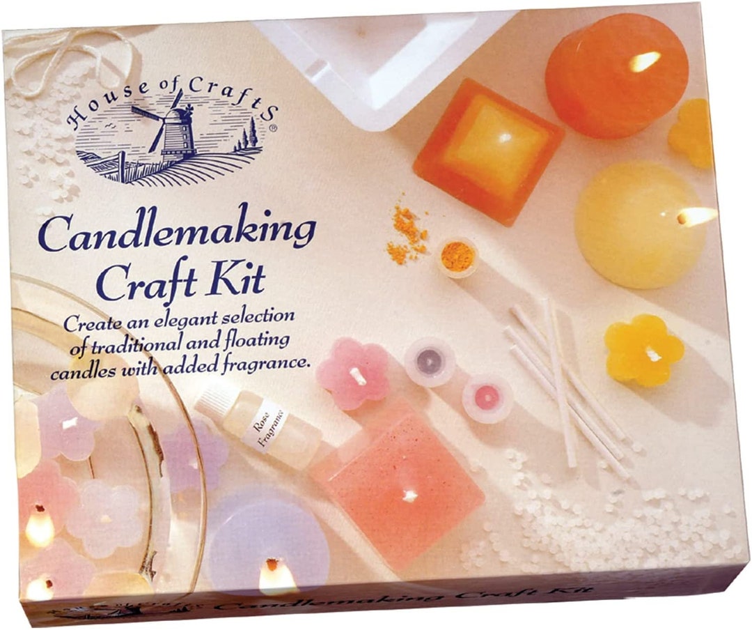 Candle Making Craft Kit Candle Making Wax Wick Moulds Dye by Etsy UK