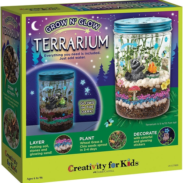 Creativity for Kids Grow 'N Glow Terrarium Kit - Art and Craft Gift Educational Science Project Activities for Kids