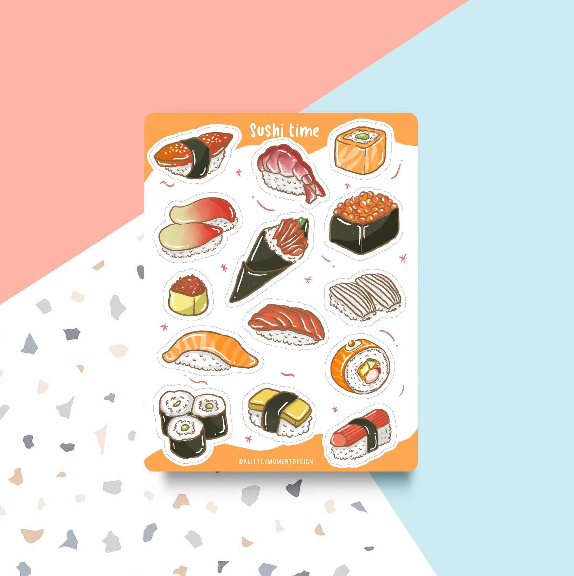 Sushi Planner Stickers Asian Food Sticker Japanese Sticker Etsy