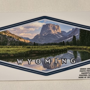 Squaretop Mountain in Wyoming Sticker & Magnet