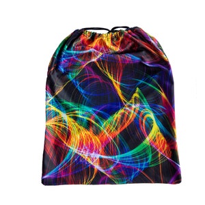 Galactic Swirl Print Drawstring Money Bag For Dancers