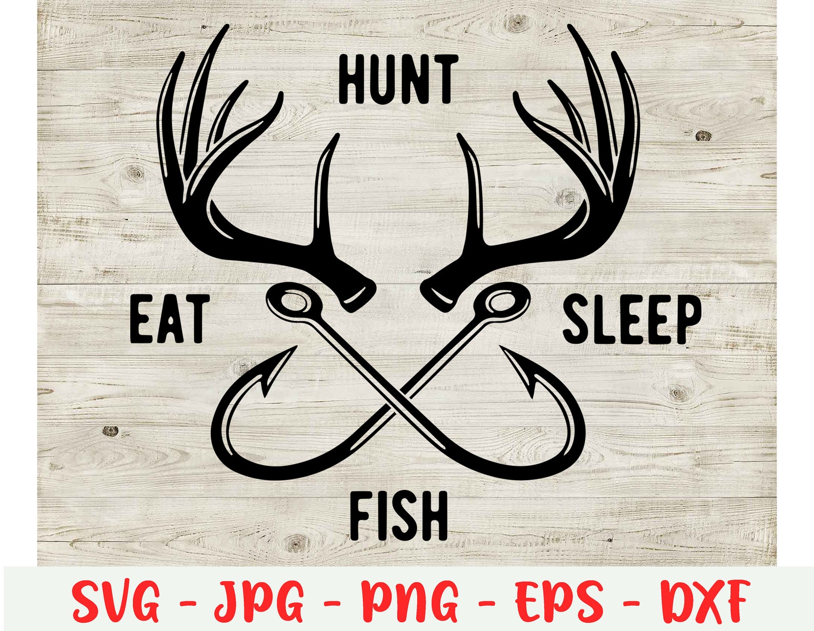 Hunting Svg Fishing Svg Hunt and Fish Svg Eat Sleep Hunt Etsy