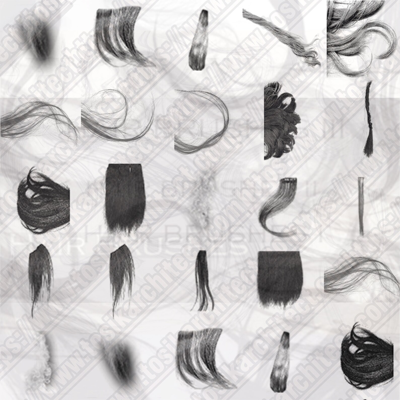 220 Hair Brushes Wigs ABR Digital Hair Abr Etsy