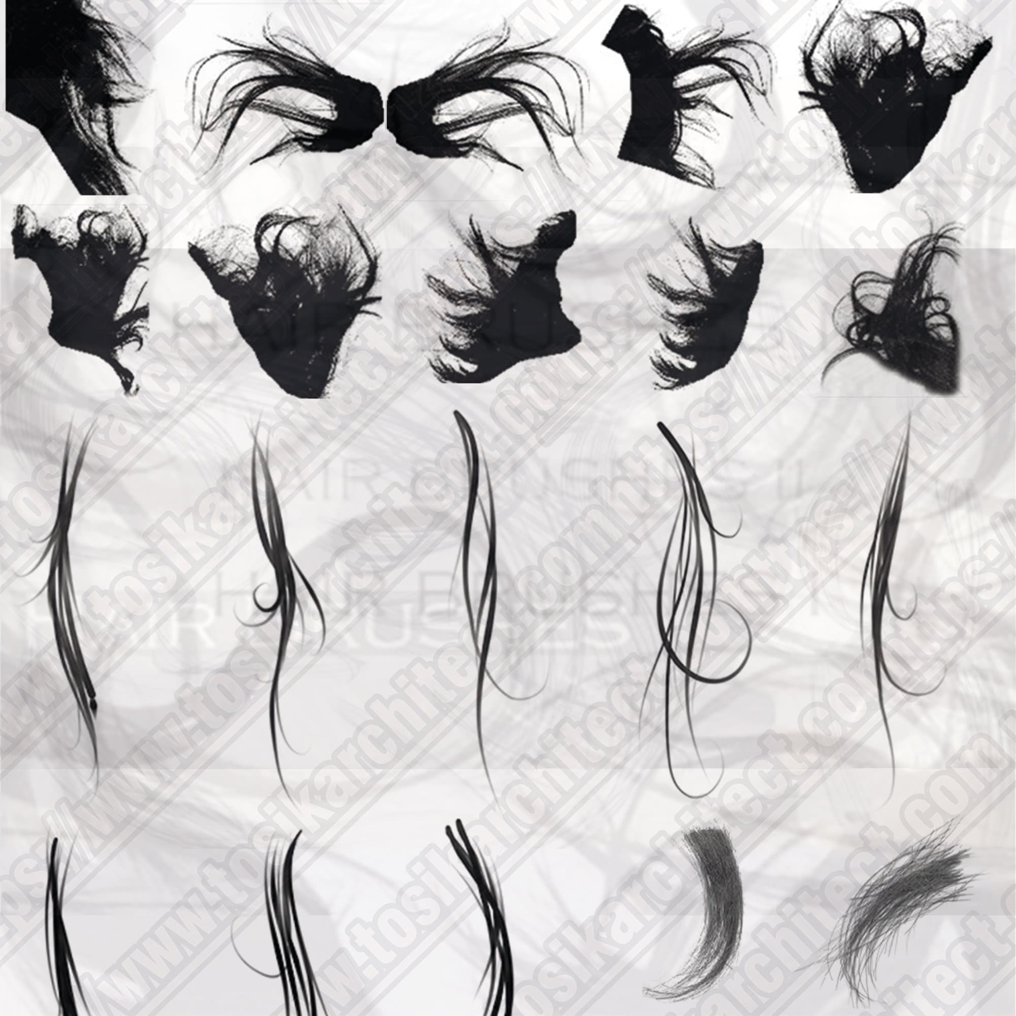 220 Hair Brushes Wigs ABR Digital Hair Abr Etsy