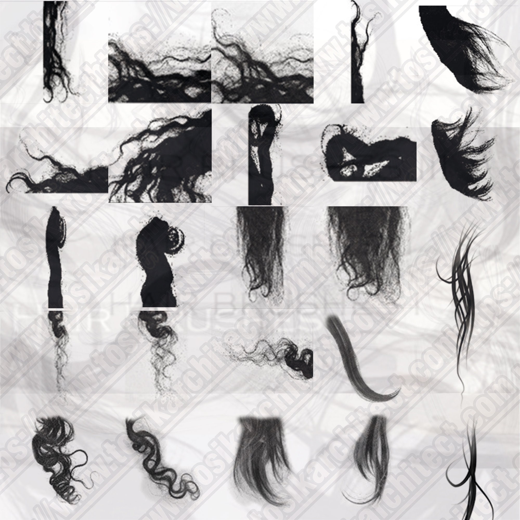 220 Hair Brushes Wigs ABR Digital Hair Abr Etsy