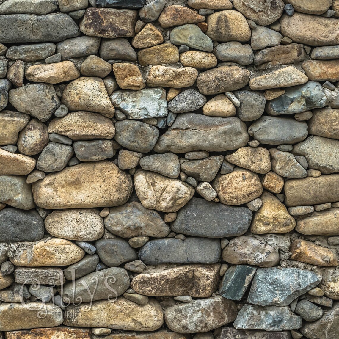 Stone Wall Digital Paper: Stone Wall, Printables, Stone Background, Commercial Use, Instant ...