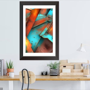 Rusted 06: digital art, digital download, abstract art, home decor, wall art, printables