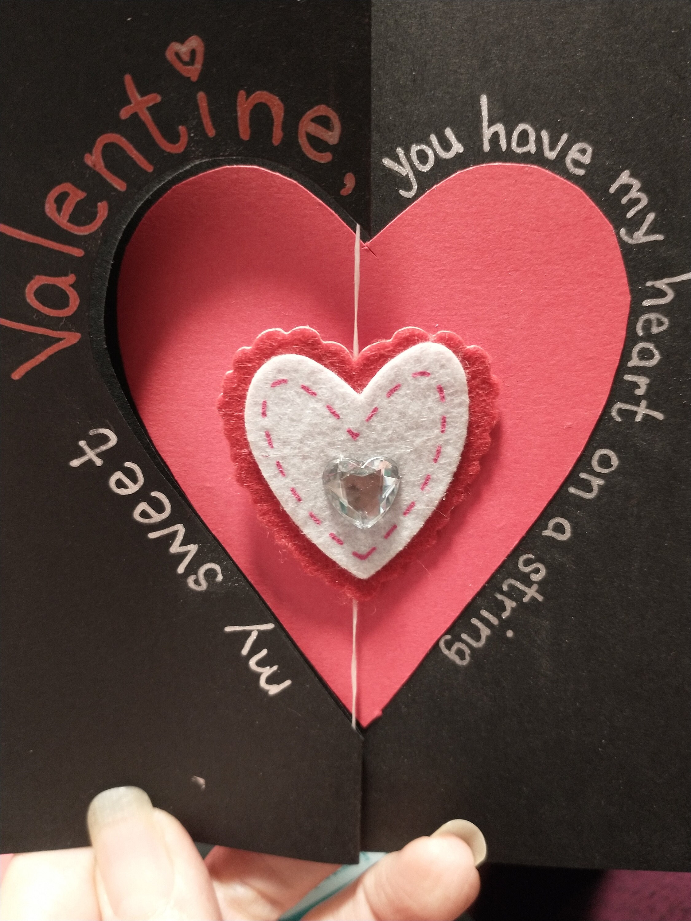 My sweet Valentine Personalized 3D Valentine's Day card | Etsy