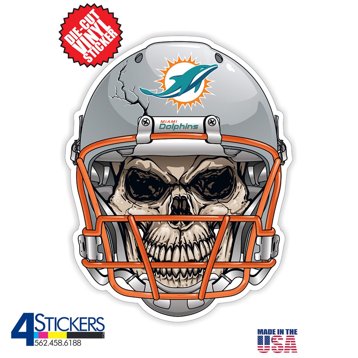 Miami Dolphins Sticker Packs are the Best Selling Vinyl Etsy