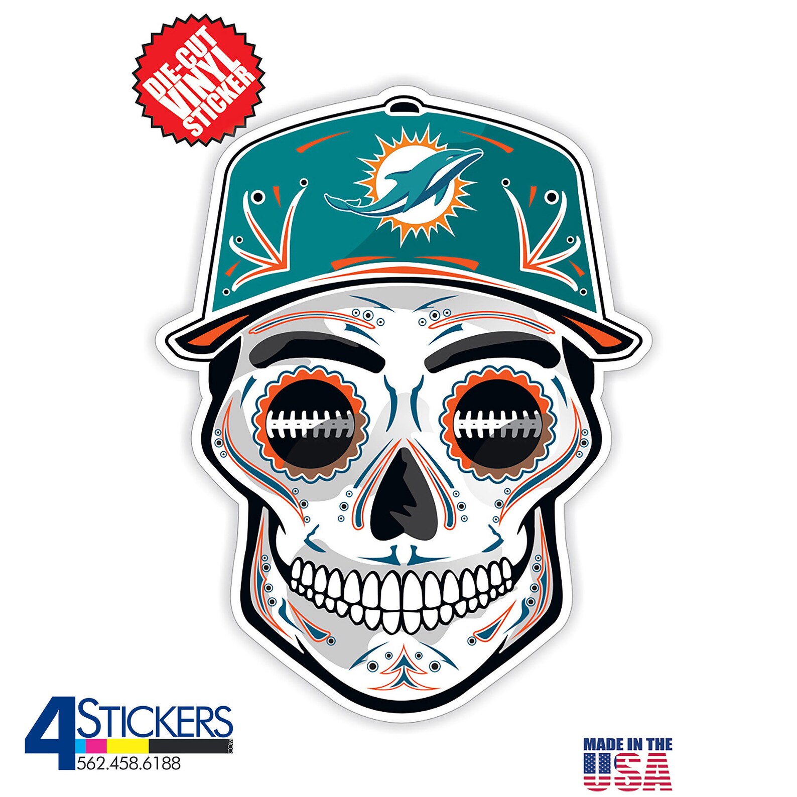 Miami Dolphins Sticker Packs are the Best Selling Vinyl Etsy