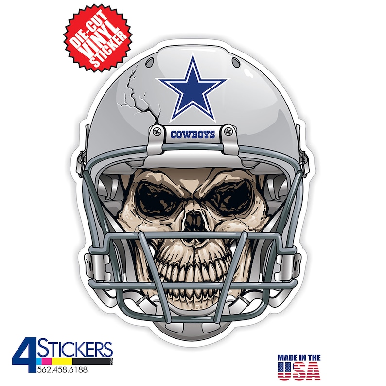 are the Best Selling Vinyl Skull Stickers and Decals Dallas Cowboys Sticker Packs Sticker Pack Includes 6 Decals.