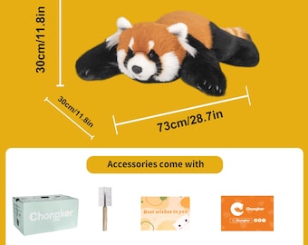 手作りのレッサーパンダの重みのあるぬいぐるみ：コレクターの必需品