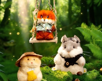 Adventure Squad Fluffy Keychaim Charm-Chongker Handmde Plush Charm for Teens Adults Bag Charm