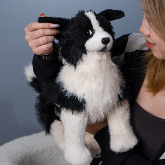Stuffed collie dog on sale