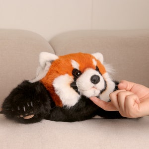 Chongker Red Panda Weighted Stuffed Animal  2.5lb Valentine's Day Gift  Handmade Realistic Companion Gift for Women and kids