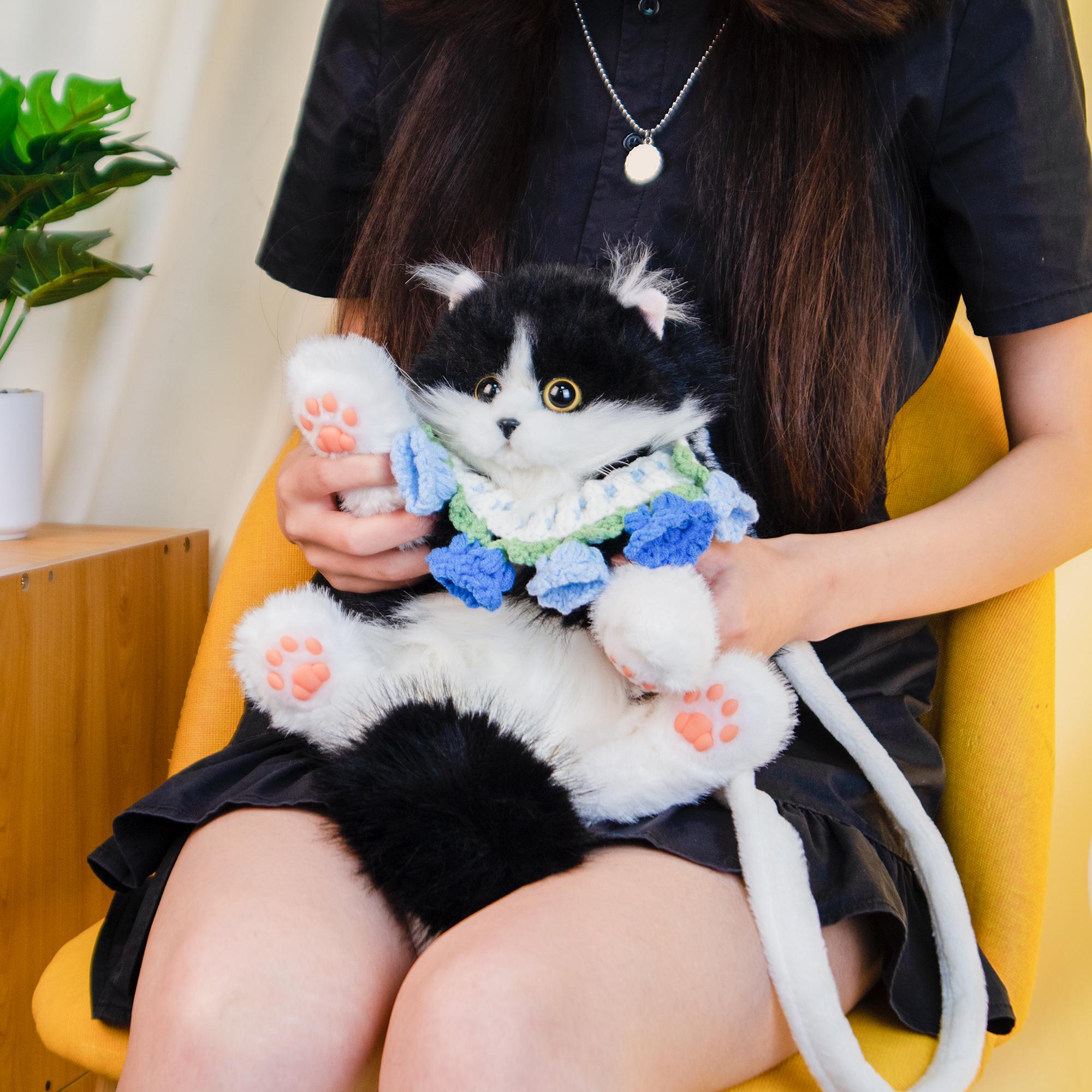 Tuxedo Cat Plush Backpack - Soft Stuffed Cat Backpack with Adjustable Straps Tuxedo Cat Backpack – Cute Bag for Cat Fans Daily Companion  main image 2