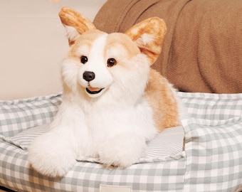 Handmade Corgi Plush: Realistic Stuffed Animal Companion Dogs