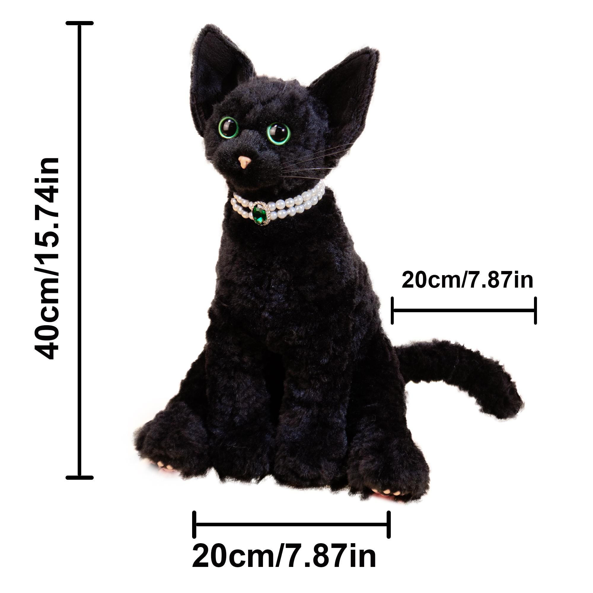 手作りのデボンレックス猫のぬいぐるみ：リアルなぬいぐるみの動物の