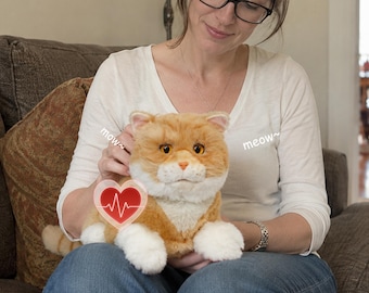 Lifelike Robotic Cat Companion, Interactive Animatronic Pet