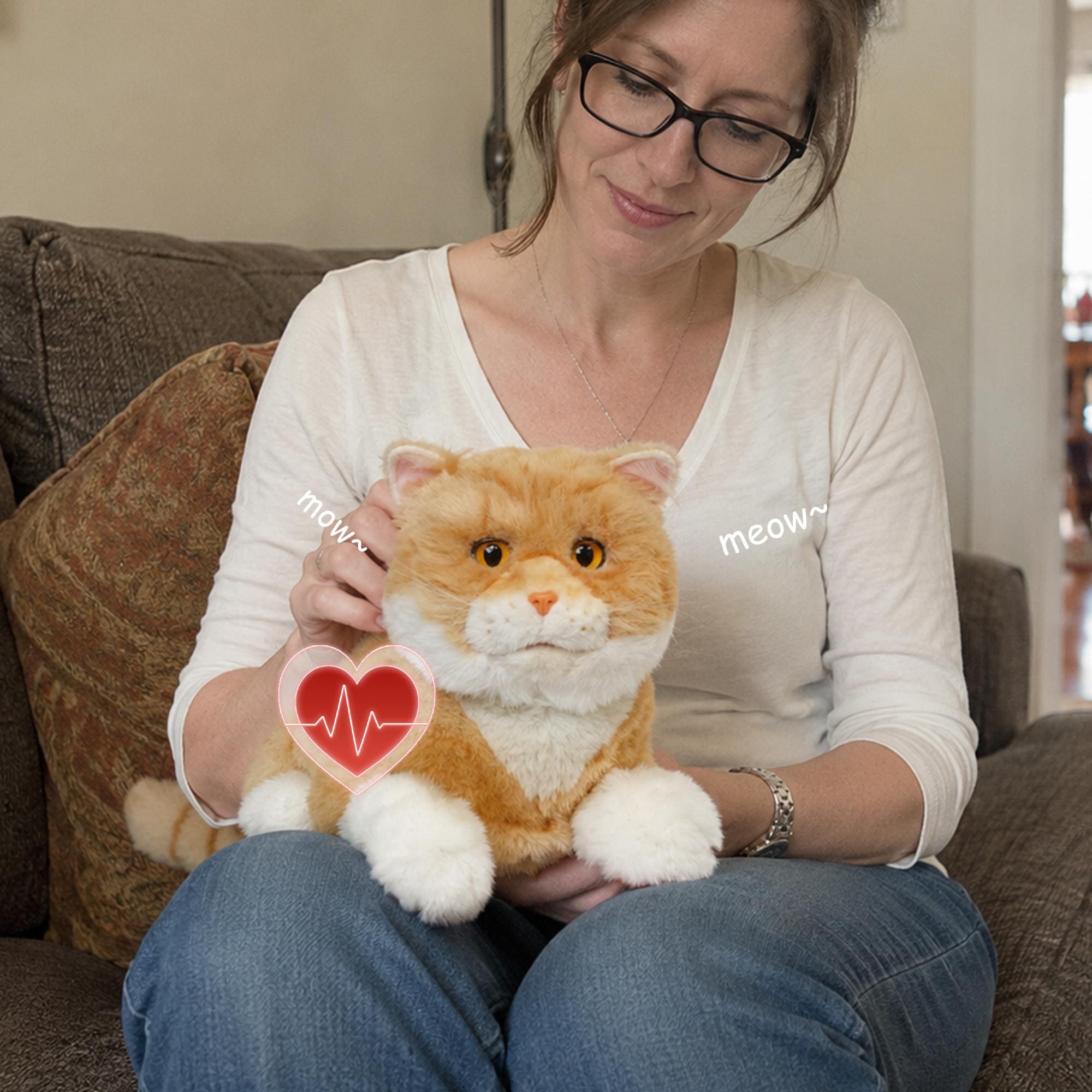 Lifelike Robotic Cat Companion, Interactive Animatronic Pet
