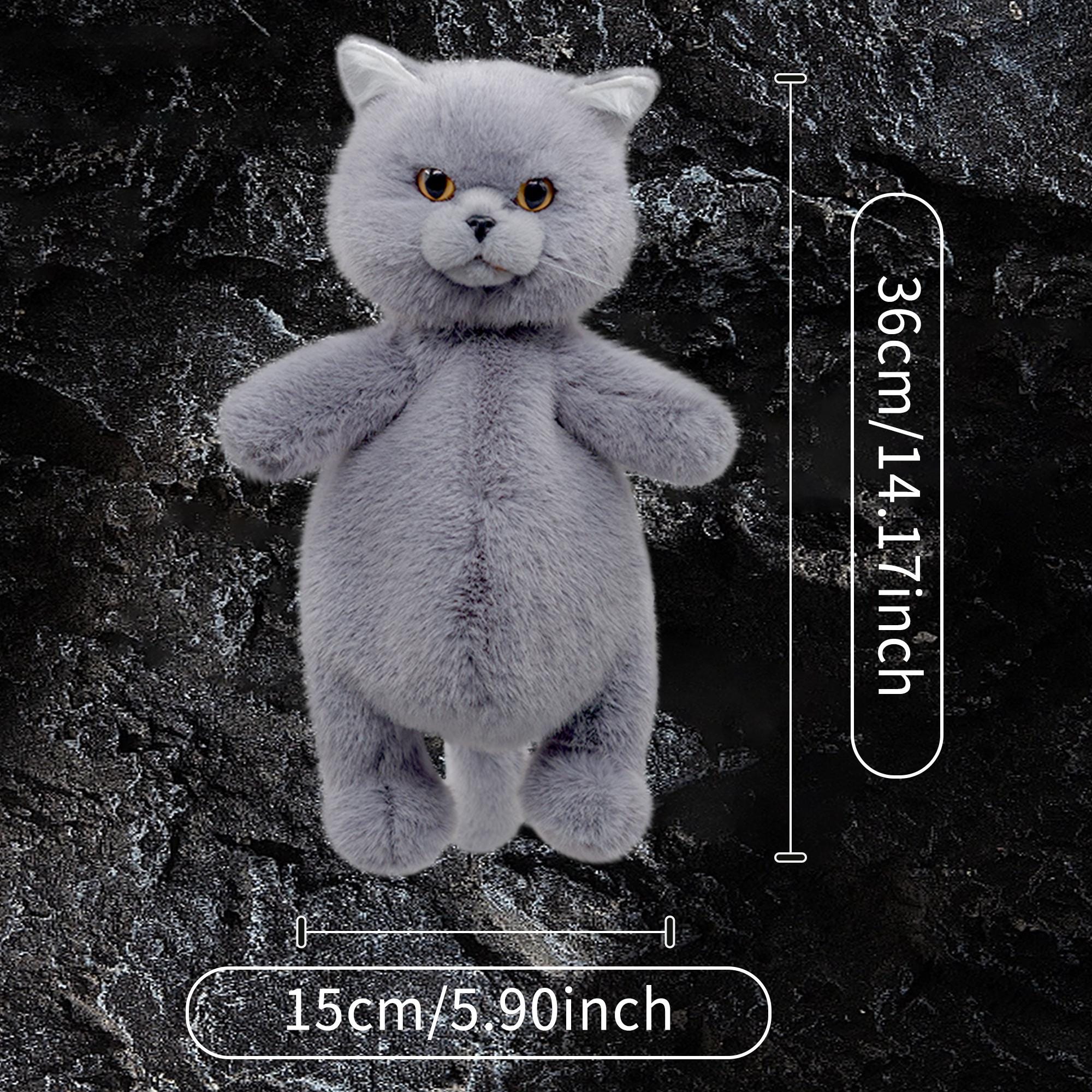 Handmade Gray Cat Plush Backpack: Kawaii Mini Backpack - Etsy display picture 3