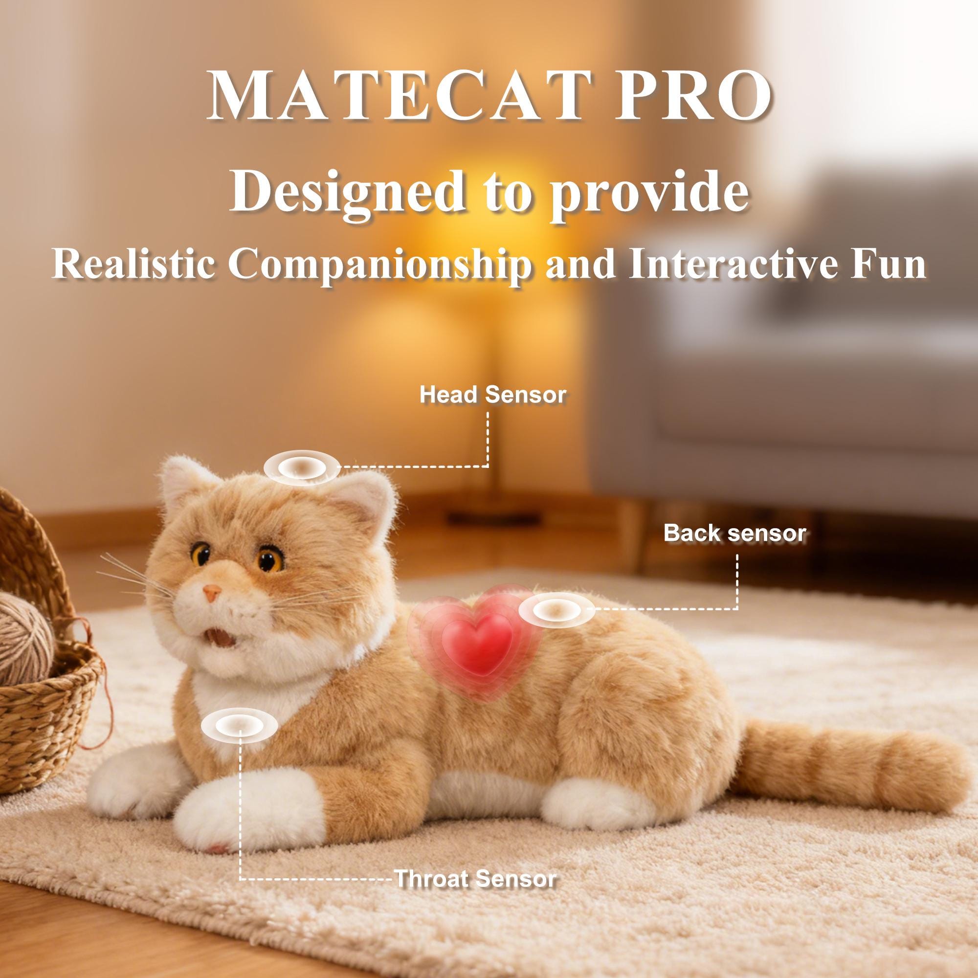 Matecat Pro Lifelike Chongker Robotic Cat, Realistic Interactive