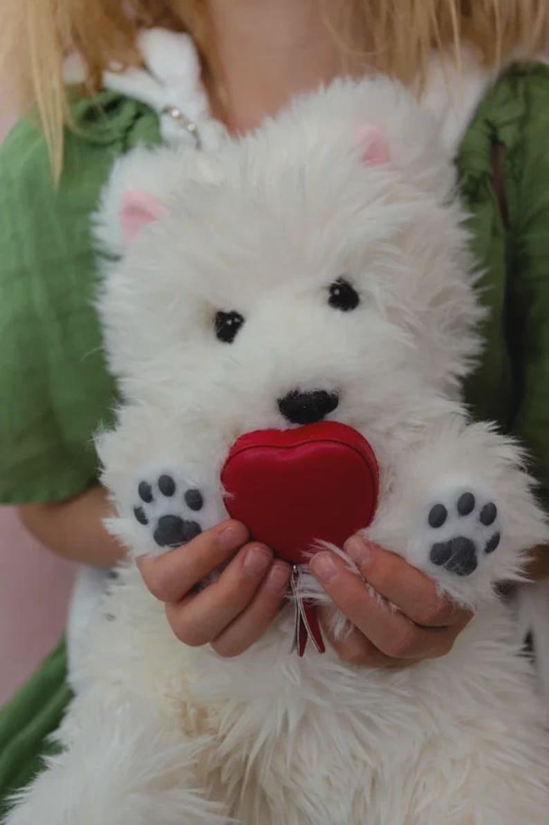 Westie Dog Backpack: Handmade Plush Stuffed Animal Bag image 6