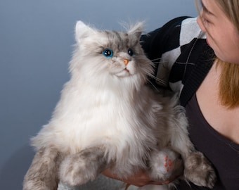 Weighted Plush Cat: 3LB Tracy Cat, Handmade Companion Gift