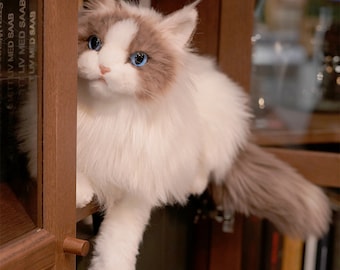 realistic cat stuffed animals