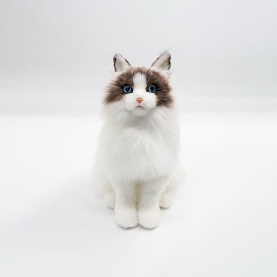 realistic plush cat