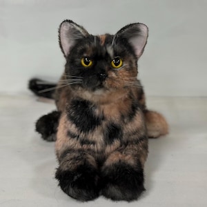 Tortoiseshell Cat-Chongker Handmade Simulated Plush Realistic Plush Companion Gift for Cat lovers Mother's Day Gift MADE to ORDER