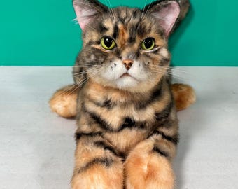 Handmade Leopard Cat Plush: Realistic Companion Gift (MADE to ORDER)