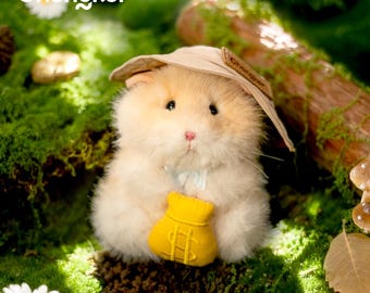 Handmade Hamster Plush Keychain – Realistic Animal Charm