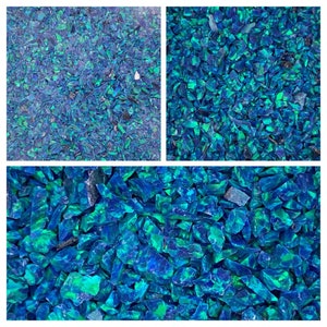 AAA Grade Crushed Opal Peacock Blue/ Crushed Bello Opal OP13