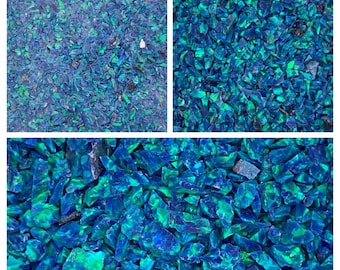 AAA Grade Crushed Opal Peacock Blue/ Crushed Bello Opal OP13