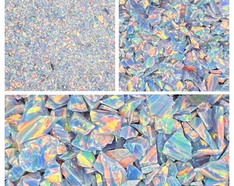 AAA Grade Crushed Opal Grey Rainbow/ Crushed Bello Opal OP77