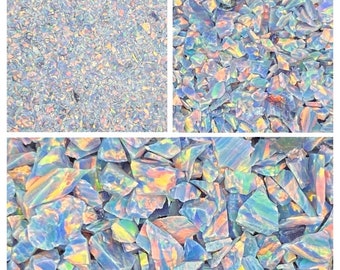 AAA Grade Crushed Opal Grey Rainbow/ Crushed Bello Opal OP77