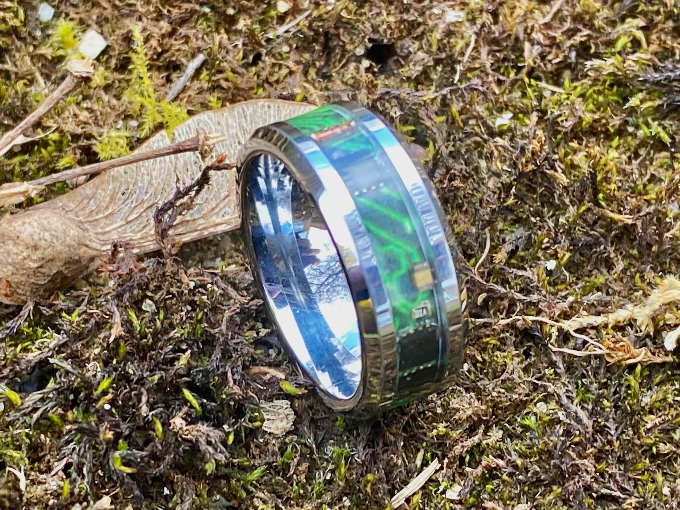 The Circuit Board Ring Real Circuit Components Inlayed Into A Etsy