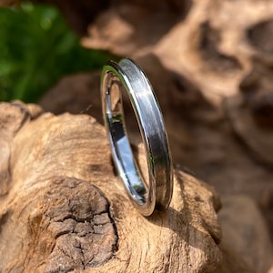 3.2mm Flat Tungsten Carbide Polished Inlay Ring Blank