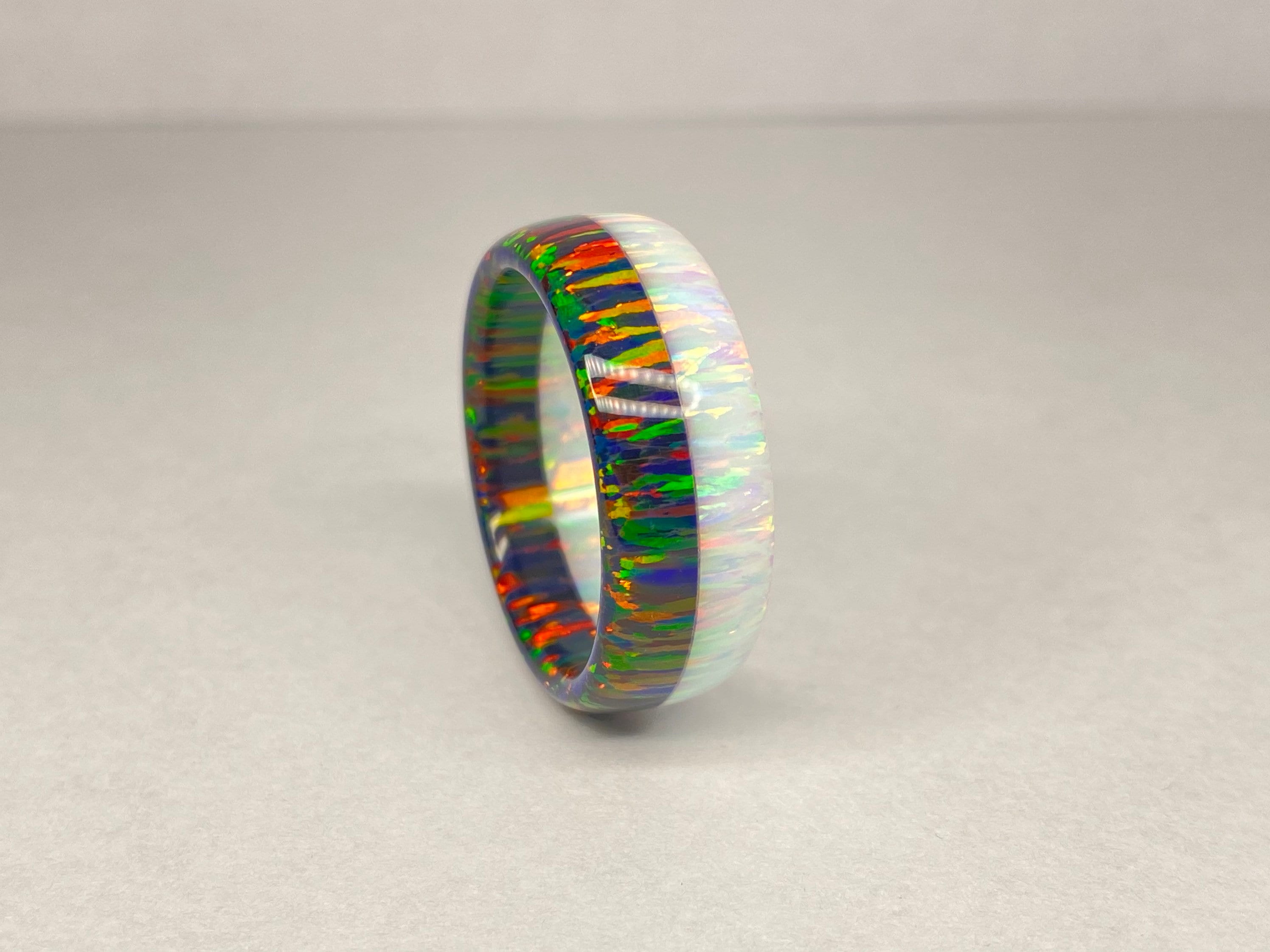 Solid opal band ring discount