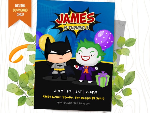 Superhero Invite FREE Thank You Card Cute Superheroes