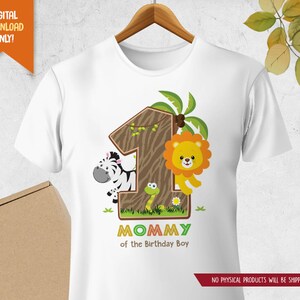 Safari 1st Birthday T-shirt for Mommy, Wild Safari Mommy Shirt, Jungle Birthday T-shirt, Jungle Party Shirt, Baby Safari Shirt, Family Shirt