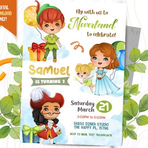 Magical Kids Invite + FREE Thank You Card, Flying Friends Birthday Invite, Magical Party Invite, Pirate Birthday Invitation, Fairy Invite