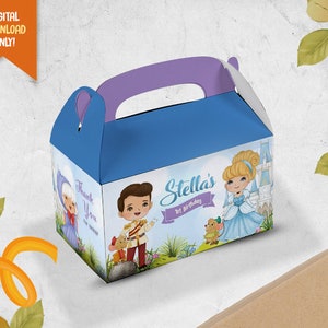 Princess Small DIY Goodie Box, Baby Princess Treat Box, Royal Castle Favor Box, Kids Party Loot Box, Candy Box, Party Giveaway, DYI Box