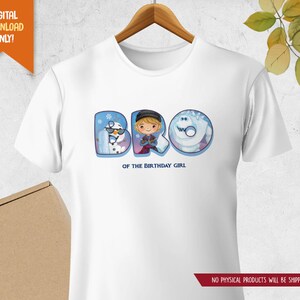 Snow Princess Birthday Shirt for Brother, Ice Princess Party Shirt, Cute Snowman Birthday T-shirt, Bro Birthday Shirt, Bro Party T-Shirt