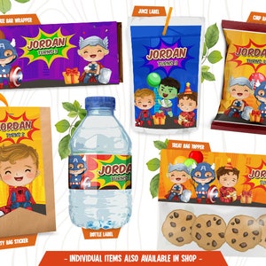 Superheroes Digital Birthday Bundle, Cute Superhero Party Pack, Baby Heroes Party Bundle, Birthday Party Supplies, Kids Party Printables