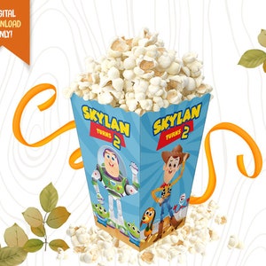 Cowboy Birthday Popcorn Box, Astronaut Popcorn Box Cut-out, Favor Box, Cowgirl Candy Box, Kids Party Favor, Toys Birthday Goodie Box