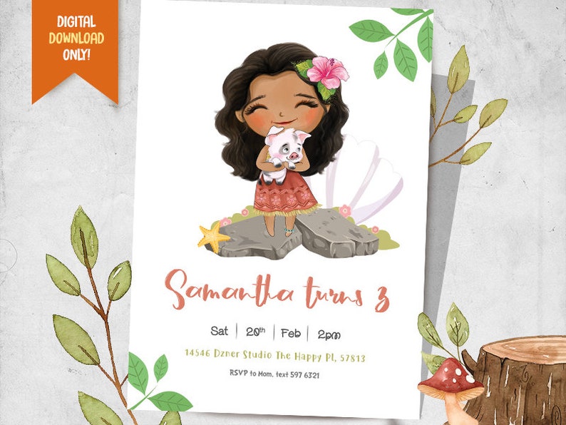 Princess Digital Invitation Baby Princess Birthday Invite Birthday Princess Party Fantasy Birthday Invitation Cute Girl